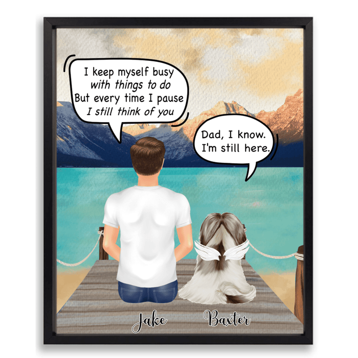 GeckoCustom Every Time I Pause I Still Think Of You Dog Memorial Picture Frame 8"x10"
