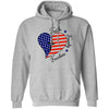 GeckoCustom Faith Family Freedom Heart American Flag Shirt H402 Pullover Hoodie / Sport Grey / S