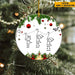 GeckoCustom Family Cartoon Clipart Christmas Family Ornament T286 HN590