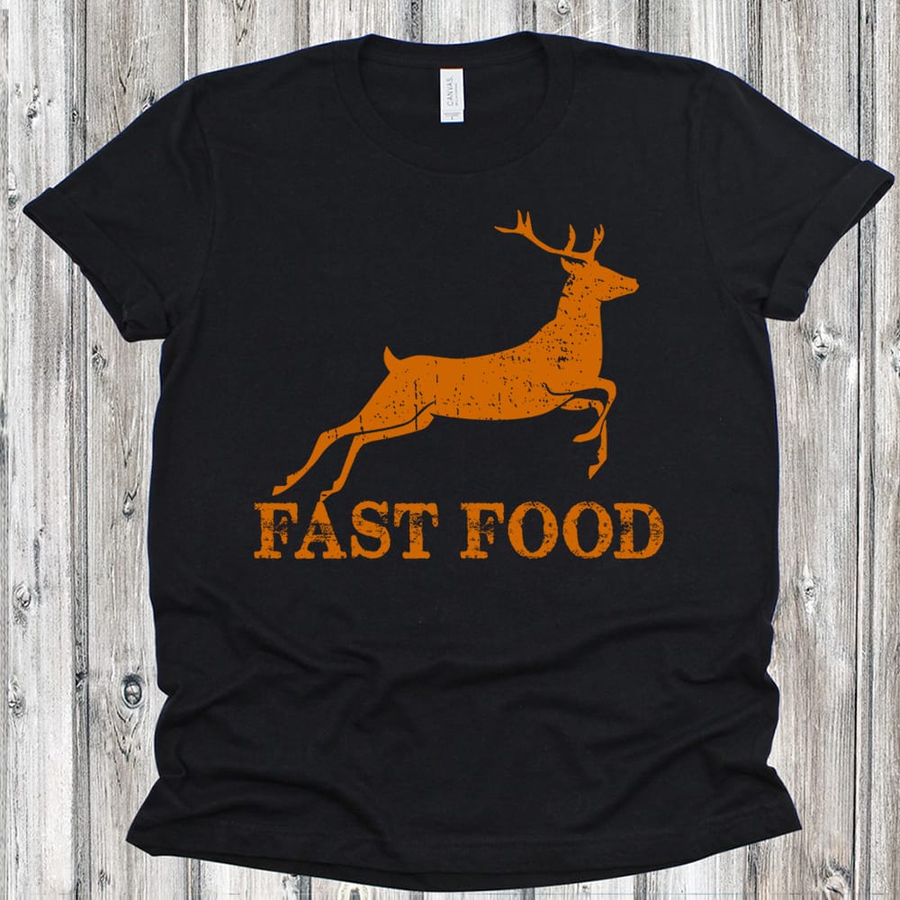 GeckoCustom Fast Food Funny Hunting T-shirt, Hunter Gift HN590 Pullover Hoodie / Black Colour / S