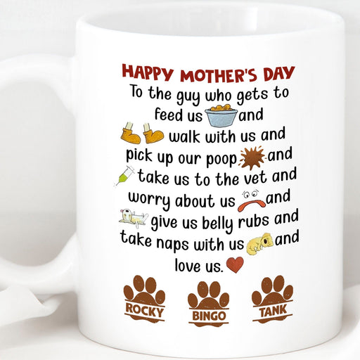 GeckoCustom Fathers Mothers Day From Dog Personalized Custom Dog Mug C233 11oz
