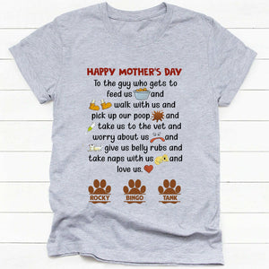 GeckoCustom Fathers Mothers Day From Dog Personalized Custom Dog Shirt C232 Ladies T-Shirt / Light Blue Color / S