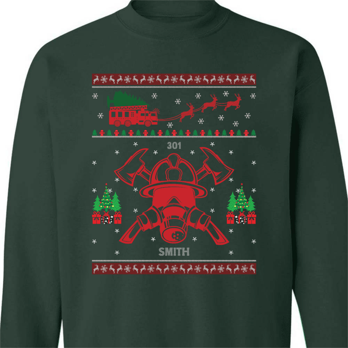 Fireman ugly sales christmas sweater