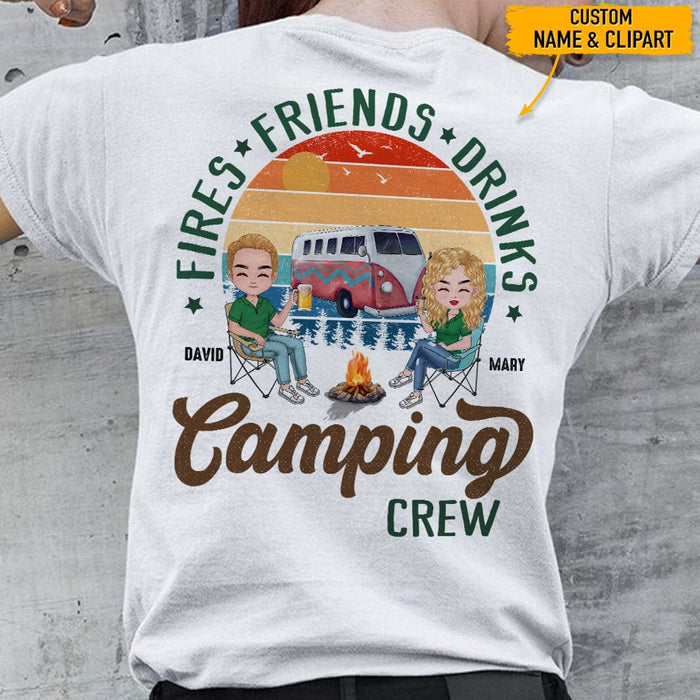 GeckoCustom Fires Friend And Drink Back Camping Shirt, T368 HN590