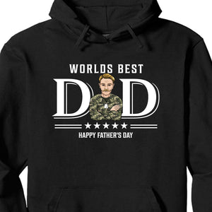 GeckoCustom Five Star Dad Personalized Custom Father's Day Birthday Shirt C316 Pullover Hoodie / Black Colour / S