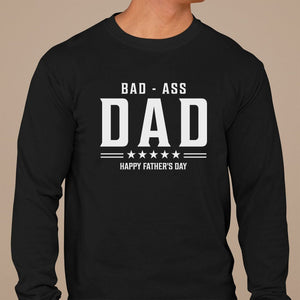 GeckoCustom Five Star Dad Personalized Custom Shirt For Dad C316 Long Sleeve / Colour Black / S