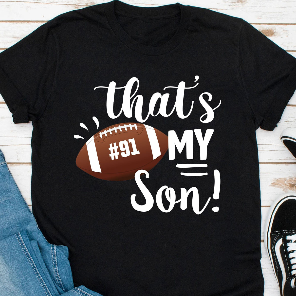 Personalized "Football Mom" Ladies Tee or T-Shirt S-4XL sports  mother love gift