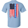 GeckoCustom Freedom Flag 4th of July Shirt H374 Basic Tee / Light Blue / S