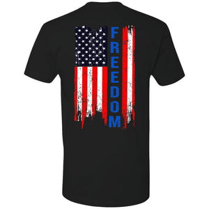 GeckoCustom Freedom Flag 4th of July Shirt H374 Premium Tee / Black / S