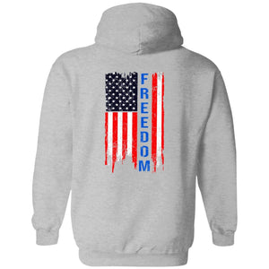 GeckoCustom Freedom Flag 4th of July Shirt H374 Pullover Hoodie / Sport Grey / S