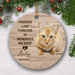 GeckoCustom Friends Live Forever In Memories, Custom Dog Photo Ornament, Personalized Gift For Dog SG02