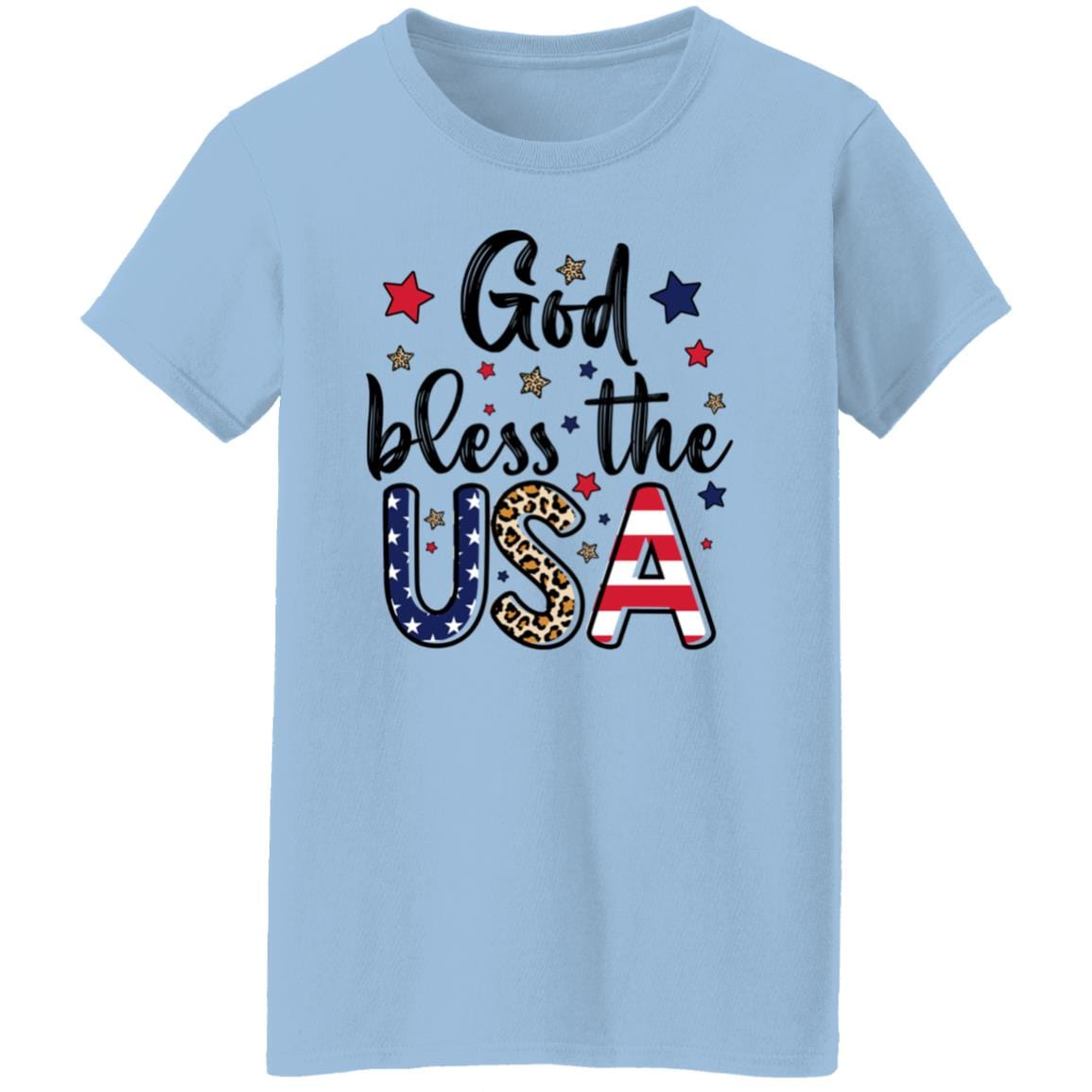 GeckoCustom G500L Ladies' 5.3 oz. T-Shirt Women T-shirt / Light Blue / S