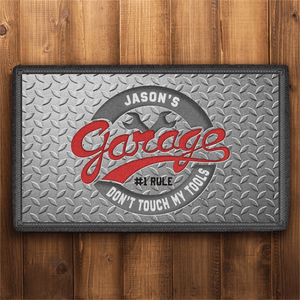 GeckoCustom Garage Don't Touch My Tools Custom Doormat 30x18 inch - 75x45 cm