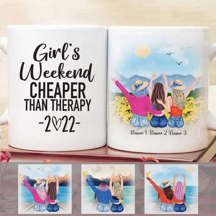 GeckoCustom Girl Trip Therapy 2022 Best Friend Coffee Mug