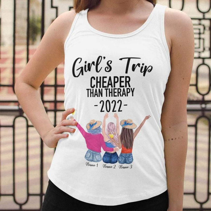 Girls Trip 2022 Than Therapy Best Friend Shirt — GeckoCustom