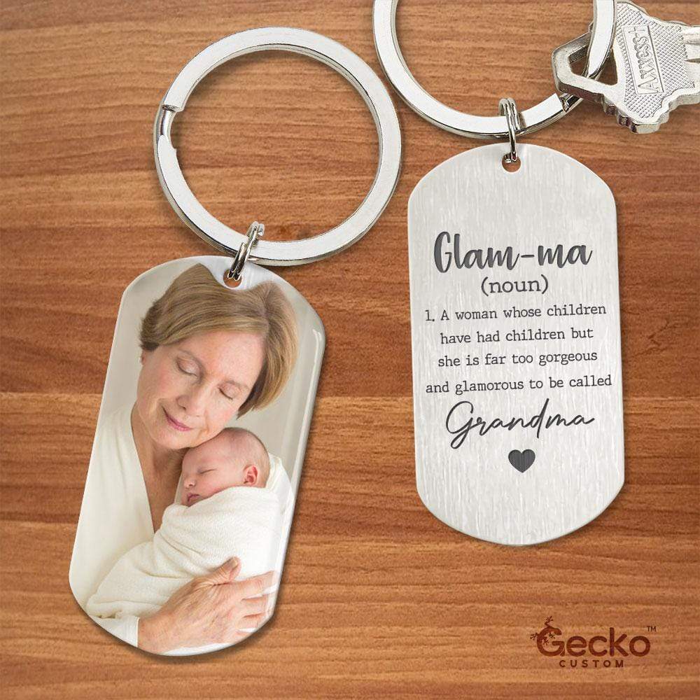 GeckoCustom Glam-ma Grandma Family Metal Keychain HN590 No Gift box