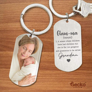 GeckoCustom Glam-ma Grandma Family Metal Keychain HN590