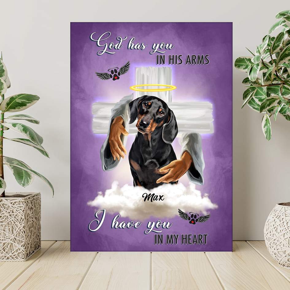 GeckoCustom God has you in his arms, i have you in my heart Canvas, HN590 8 x 12 Inch / Satin Finish: Cotton & Polyester