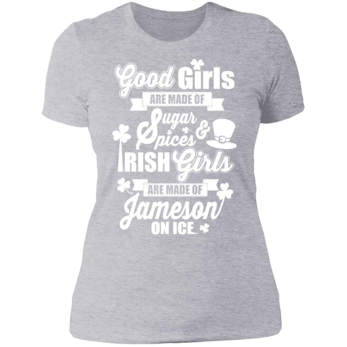 GeckoCustom Good Irish Girl St Patricks Day Shirt Women Tee / Heather Grey / X-Small