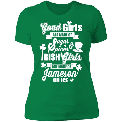 GeckoCustom Good Irish Girl St Patricks Day Shirt Women Tee / Kelly Green / X-Small