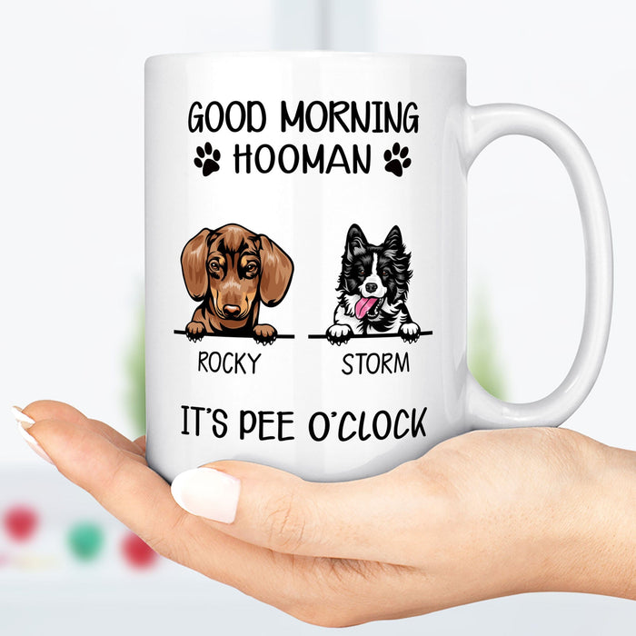 GeckoCustom Good Morning Hooman Personalized Custom Dog Mug C369