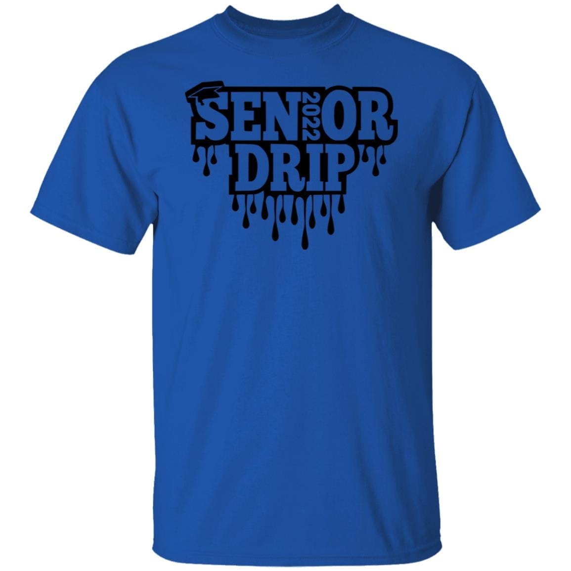 GeckoCustom Graduation Class of 2022 Senior Drip Shirt Basic Tee / Royal / S