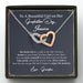 GeckoCustom Graduation Day Personalized Message Card Necklace C192 Interlocking Hearts