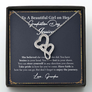 GeckoCustom Graduation Day Personalized Message Card Necklace C192