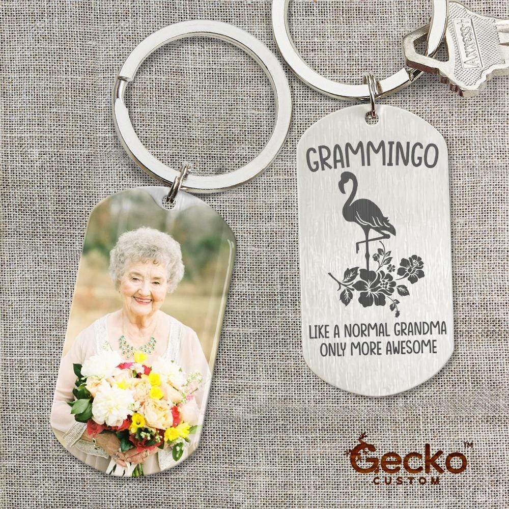 GeckoCustom Grammingo Like A Normal Grandma Only More Awesome Metal Keychain HN590 No Gift box
