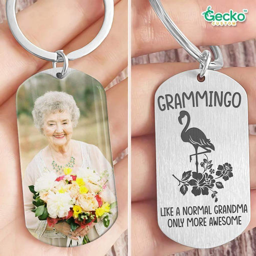 GeckoCustom Grammingo Like A Normal Grandma Only More Awesome Metal Keychain HN590 No Gift box