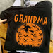 GeckoCustom Grandma Mom Witch With GrandKids Halloween Personalized Custom Frontside Shirt C460 Basic Tee / Black / S