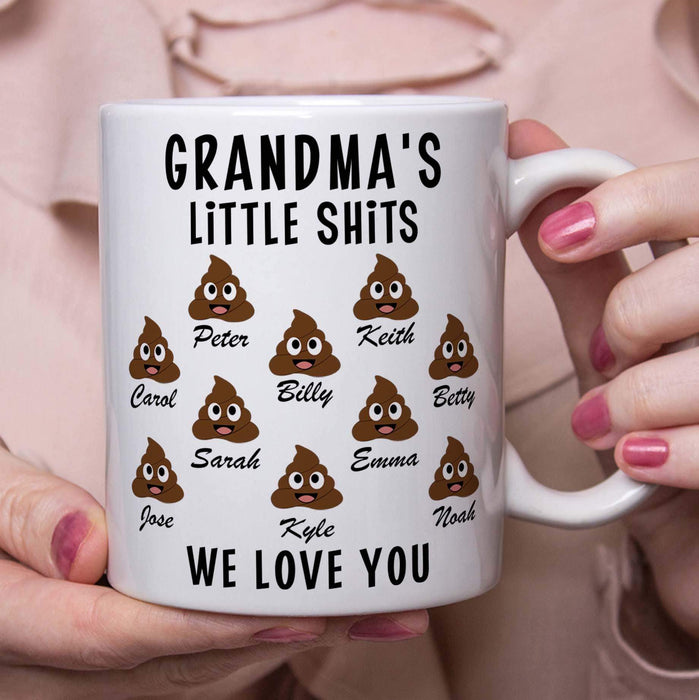 GeckoCustom Grandma's Little Shits Custom Mug