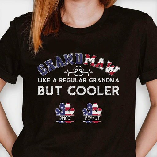 GeckoCustom Grandmaw Personalized Custom Dog Cat Pet Shirt C382 Basic Tee / Black / S