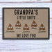 GeckoCustom Grandpa's Little Shits Personalized Funny Doormats 24x16 inch - 60x40 cm