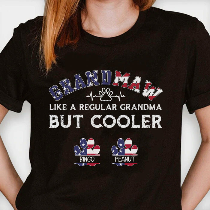 GeckoCustom Grandpaw Personalized Custom Dog Cat Pet Shirt C382 Women Tee / Black Color / S