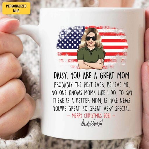 GeckoCustom Great Mom Trump Speech Mug Christmas Gift 2021 11oz