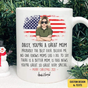 GeckoCustom Great Mom Trump Speech Mug Christmas Gift 2021