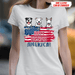 GeckoCustom Happy Birthday America Dog Lover Gift Shirt, Custom Dog Clipart, HN590