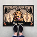 GeckoCustom Happy Camper Doormat, Dog Lover Gift, Camping Gift, Pawprints Doormat HN590 15x24in-40x60cm