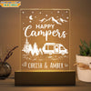 GeckoCustom Happy Campers Camping Acrylic Plaque With LED Night Light K228 889033 Acrylic / 7.9"x4.5"
