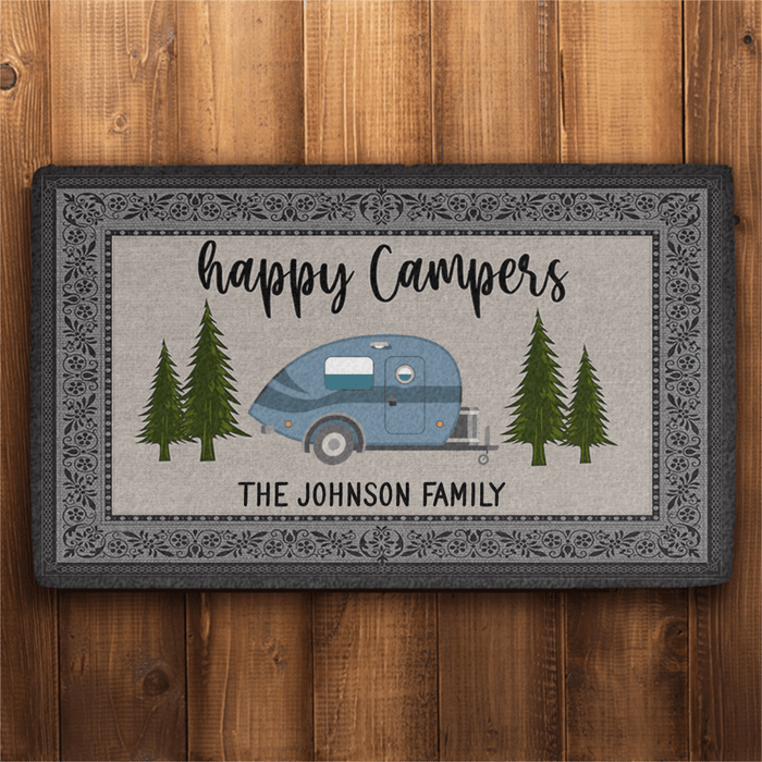 Happy Camper - Personalized Doormat  Personalized door mats, Door mat,  Happy campers