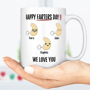 GeckoCustom Happy Farters Day Personalized Custom Father's Day Mug C224