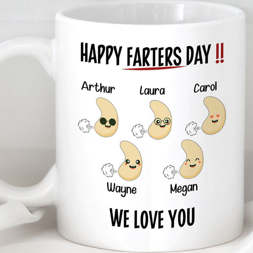 GeckoCustom Happy Farters Day Personalized Custom Father's Day Mug C224 11oz