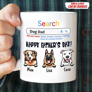 GeckoCustom Happy Father's Day Dog Dad Search Dog Coffee Mug, HN590