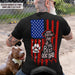 GeckoCustom Happy Father's Day To Best Dog Dad Flag Back Dog Shirt, HN590