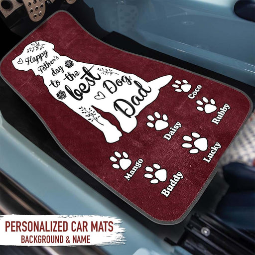 GeckoCustom Happy Father's Day To The Best Dog Dad Dog Lover Car Mats, HN590