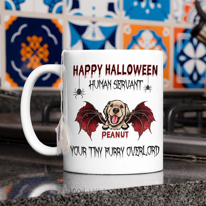 GeckoCustom Happy Halloween Human Servant Personalized Custom Dog Mug C457