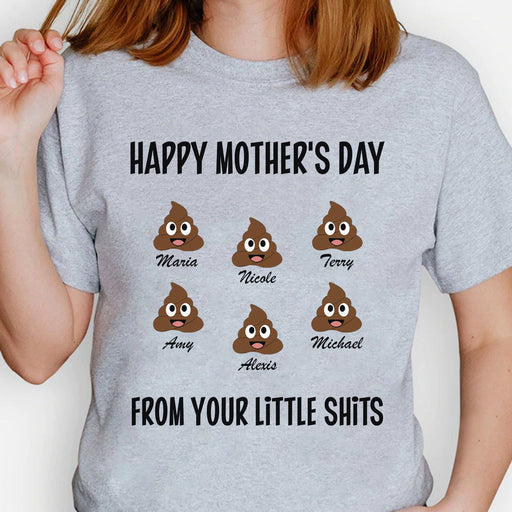 GeckoCustom Happy Mother's Day From Your Little Shits Personalized Custom Family Shirt C294