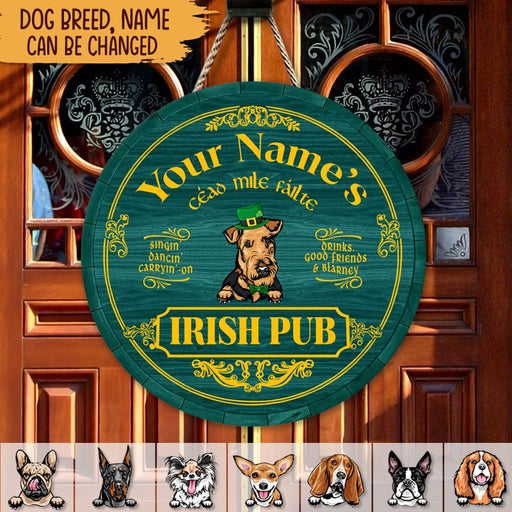 GeckoCustom Happy Patrick’s Day Bar Sign, Dog Pub, Irish Pub HN590 12 Inch