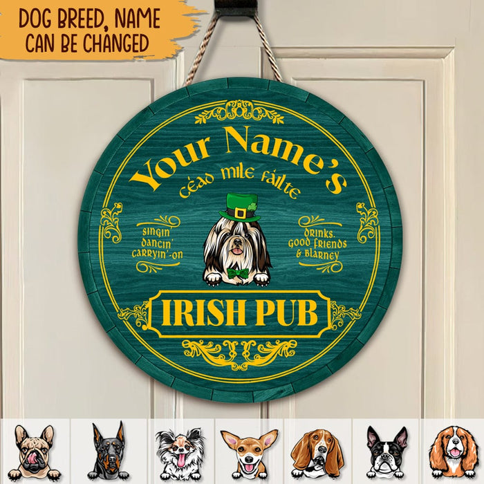 GeckoCustom Happy Patrick’s Day Bar Sign, Dog Pub, Irish Pub HN590